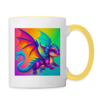 dragon - Contrasting Mug - white/yellow - Right