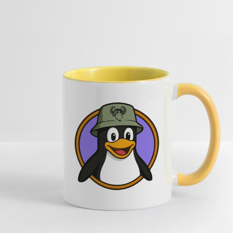 Tux Linux + GNU Hat Contrasting Mug