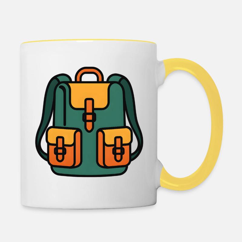 Colorful backpack - Contrasting Mug - white/yellow