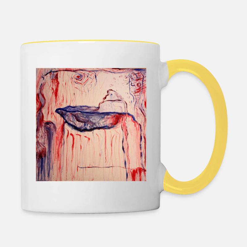 Bhuddas Cave - Contrasting Mug - white/yellow