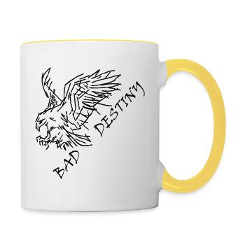 Bad Destiny in black - Contrasting Mug - white/yellow - Right