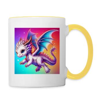 dragon - Contrasting Mug - white/yellow - Right