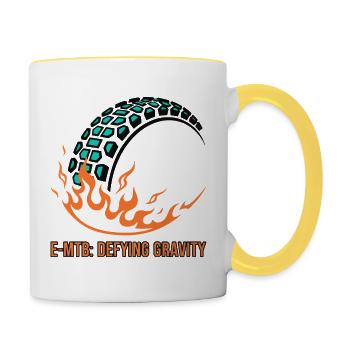 E-MTB Defying Gravity Flame Tire - Contrasting Mug - white/yellow - Right