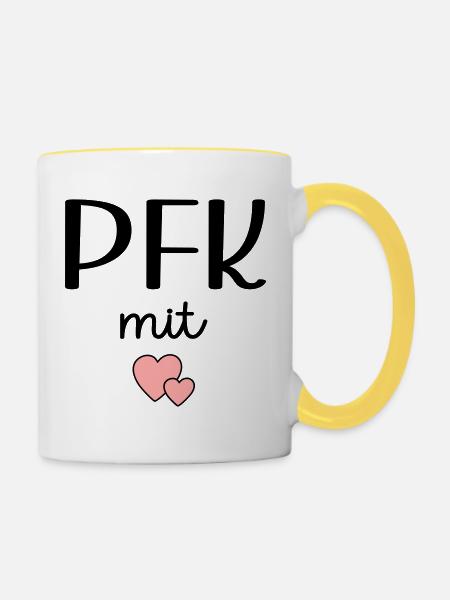 Pflegefachkraft - Tasse zweifarbig - Weiß/Gelb