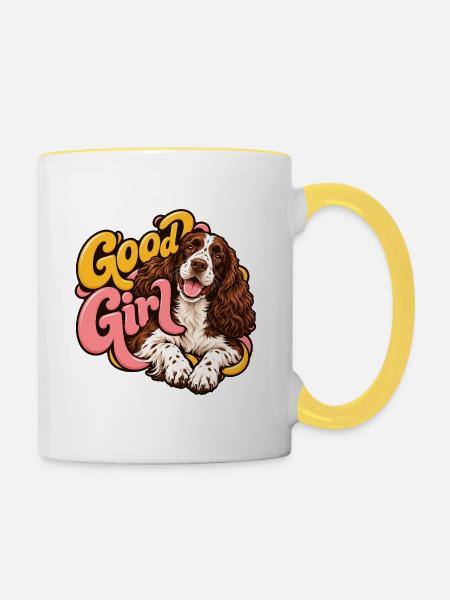 Englischer Springer-Spaniel - Tasse zweifarbig - Weiß/Gelb