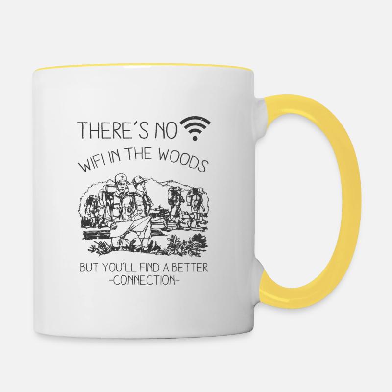 Nature lovers - Contrasting Mug - white/yellow