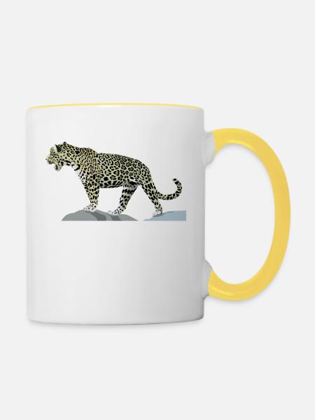 jaguar - Tasse zweifarbig - Weiß/Gelb