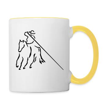 Garrocha - Tasse zweifarbig - Weiß/Gelb - Rechts