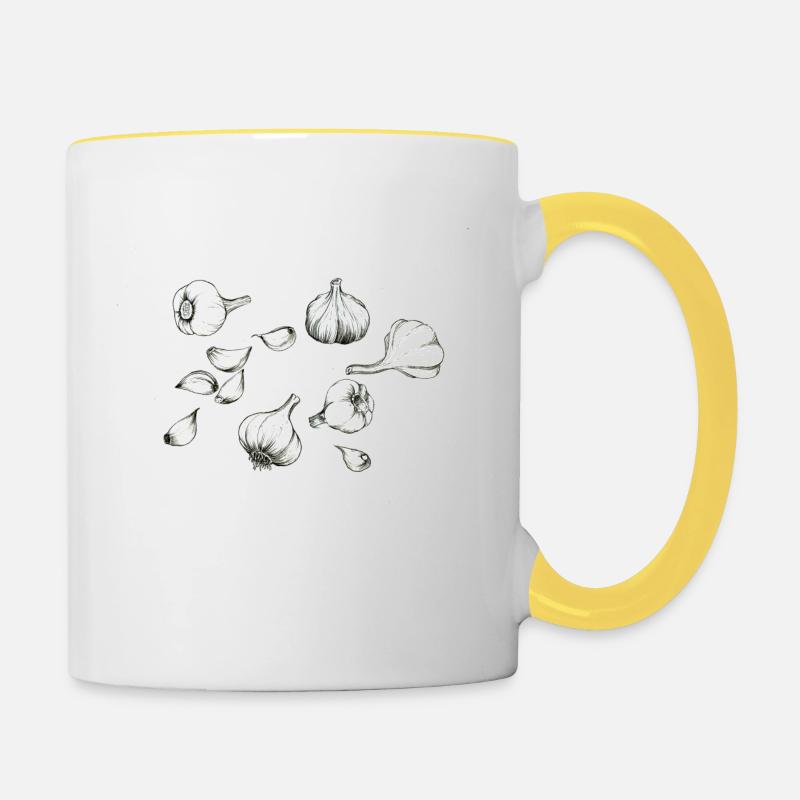 Ail - Mug contrasté - blanc/jaune