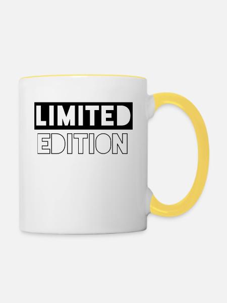 Limited Edition - Tasse zweifarbig - Weiß/Gelb