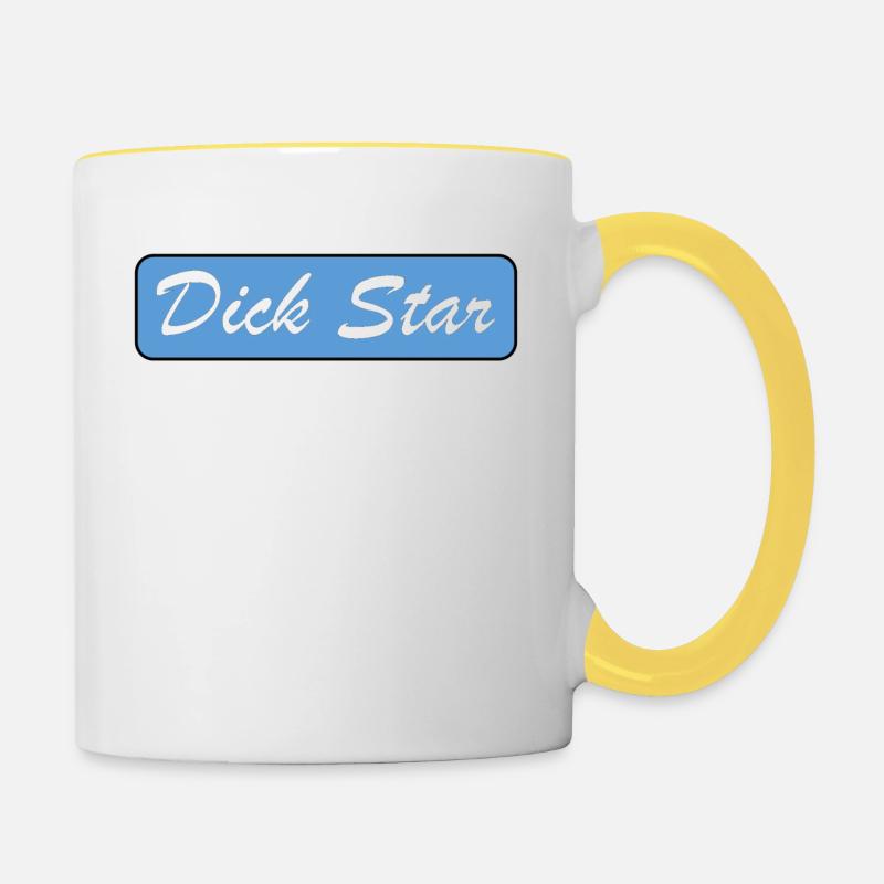 Dick Star Design - Contrasting Mug - white/yellow