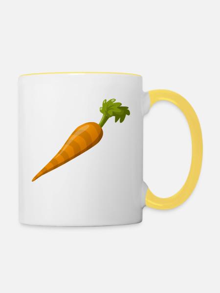 Karotte! - Tasse zweifarbig - Weiß/Gelb