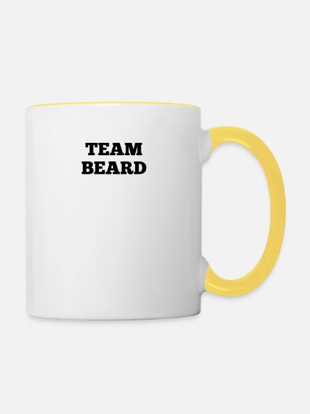 Team Beard - Tasse zweifarbig - Weiß/Gelb