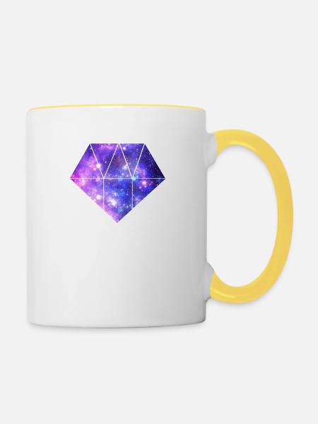 Galaxy Diamond - Tasse zweifarbig - Weiß/Gelb