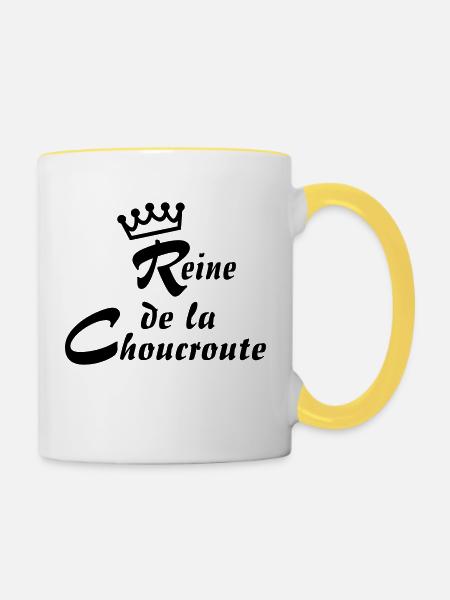 Reine choucroute - Tasse zweifarbig - Weiß/Gelb