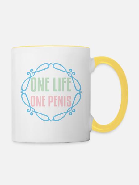 Junggesellenabschied Junggesellinnenabschied - Tasse zweifarbig - Weiß/Gelb