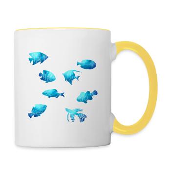 Biologie marine Biologie marine Biologiste marin - Mug contrasté - blanc/jaune - Droite