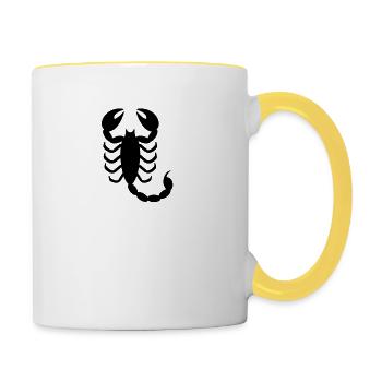 Scorpion - Mug contrasté - blanc/jaune - Droite