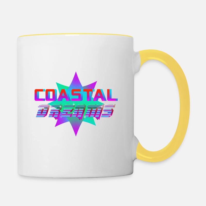 Coastal Dreams - Mug contrasté - blanc/jaune