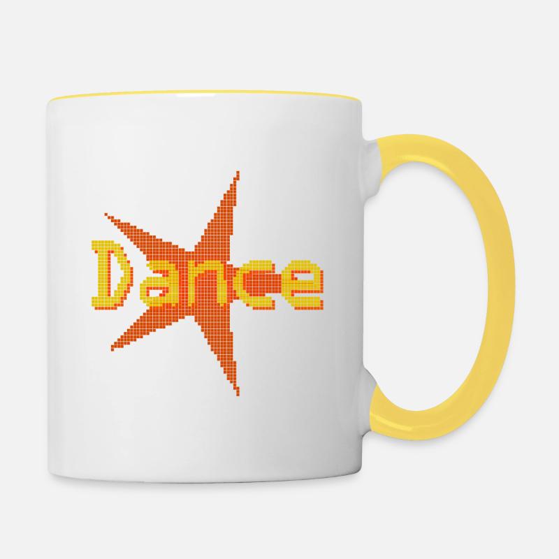 Dance - Contrasting Mug - white/yellow