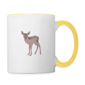Faon - Mug contrasté - blanc/jaune - Droite