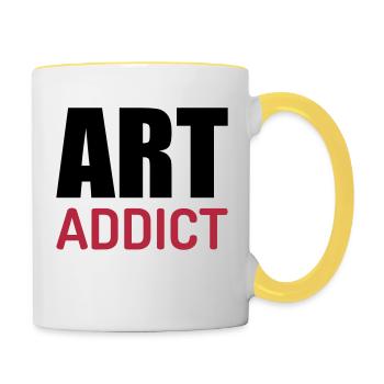Artist / Art / Künstler / Artiste / Music / Kunst - Contrasting Mug - white/yellow - Right