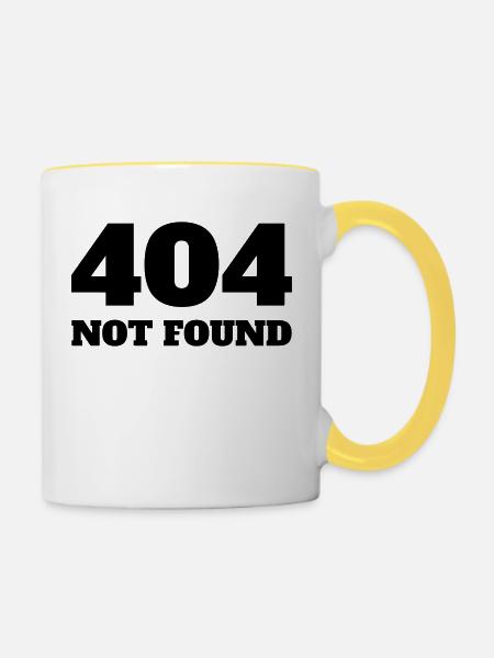 Entwickler / Informatiker / Programmierer / - Tasse zweifarbig - Weiß/Gelb