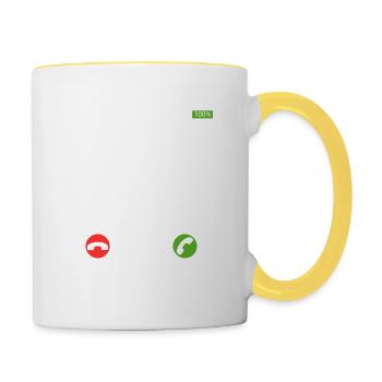 GlaubensHemd für zuverlässiges Sie "Jesus, der - Tasse zweifarbig - Weiß/Gelb - Rechts