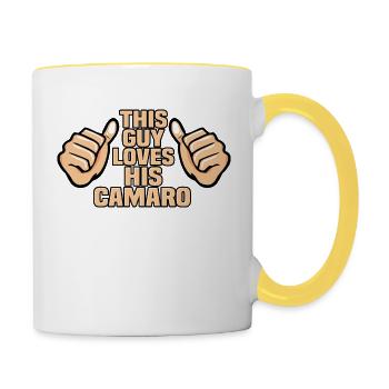CE GARS AIME SON CAMARO - Mug contrasté - blanc/jaune - Droite