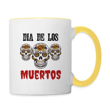 Dia de los muertos - Contrasting Mug - white/yellow - Right