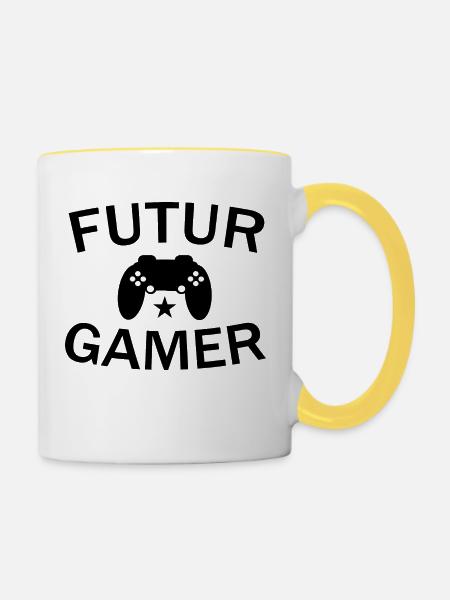 Zukünftiger Spieler - Tasse zweifarbig - Weiß/Gelb