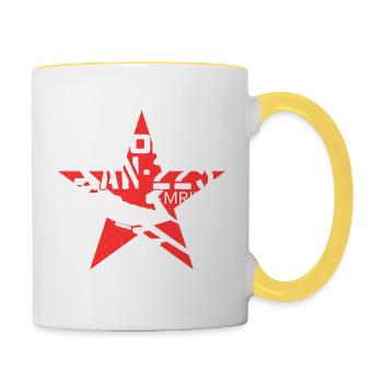 Antonov An225 Mriya Tshirt Design Airlift - Mug contrasté - blanc/jaune - Droite