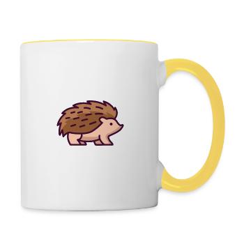 Hedgehog - Contrasting Mug - white/yellow - Right