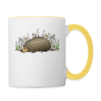 Hélise - Mug contrasté - blanc/jaune - Droite