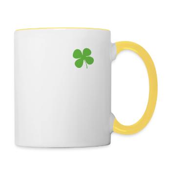Reise nach Irland - Tasse zweifarbig - Weiß/Gelb - Rechts