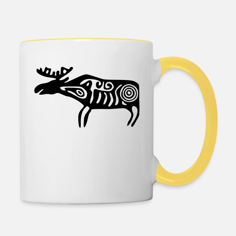 Elk Sámi seeds - Contrasting Mug - white/yellow