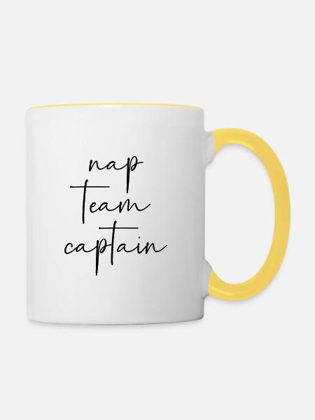 Nap Team Captain - Tasse zweifarbig - Weiß/Gelb