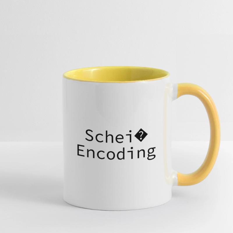 Schei encoding Programming Informatik Geschenk Tasse zweifarbig