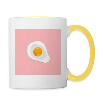 fried egg - Contrasting Mug - white/yellow - Right