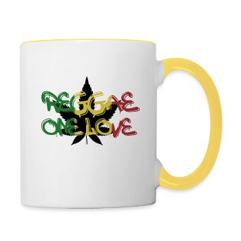 reggae - Contrasting Mug - white/yellow - Right