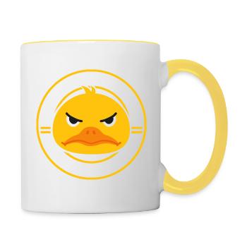 Canard - Mug contrasté - blanc/jaune - Droite