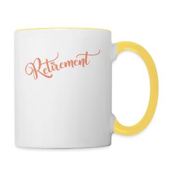 Balade à vélo Cyclisme - Mug contrasté - blanc/jaune - Droite