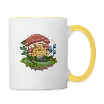 A Piece of Cottagecore - Contrasting Mug - white/yellow - Right