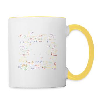 11. Geburtstag - Wurzel aus 121 - Tasse zweifarbig - Weiß/Gelb - Rechts