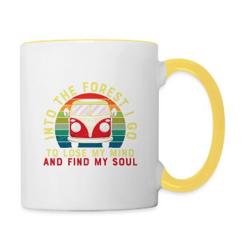 I Go To Lose My Mind And Find My Soul - Contrasting Mug - white/yellow - Right