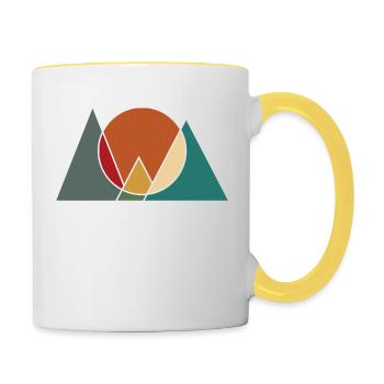 Unique Polygraph Mountains Design A Nice - Contrasting Mug - white/yellow - Right
