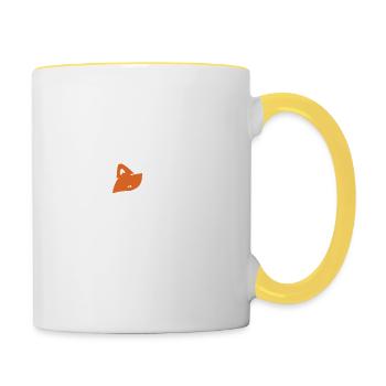 Math Citation Math Kitty Chat J’aime Math et chats - Mug contrasté - blanc/jaune - Droite