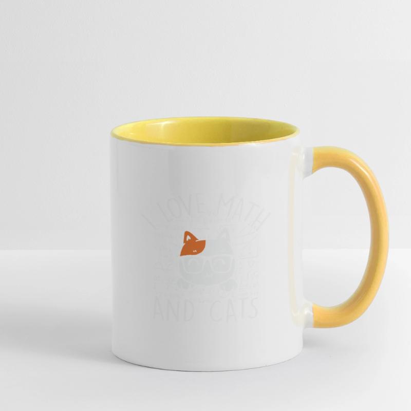 Math Citation Math Kitty Chat J’aime Math et chats Mug contrasté