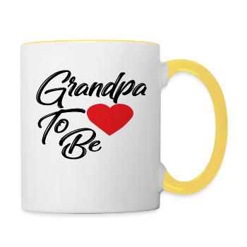 Grandpa to be - Contrasting Mug - white/yellow - Right