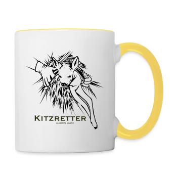 Kitzretter - Mug contrasté - blanc/jaune - Droite
